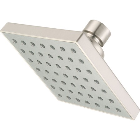 Pioneer Industries Single Function Square Showerhead, NPS, Brushed Nickel SH-402-BN